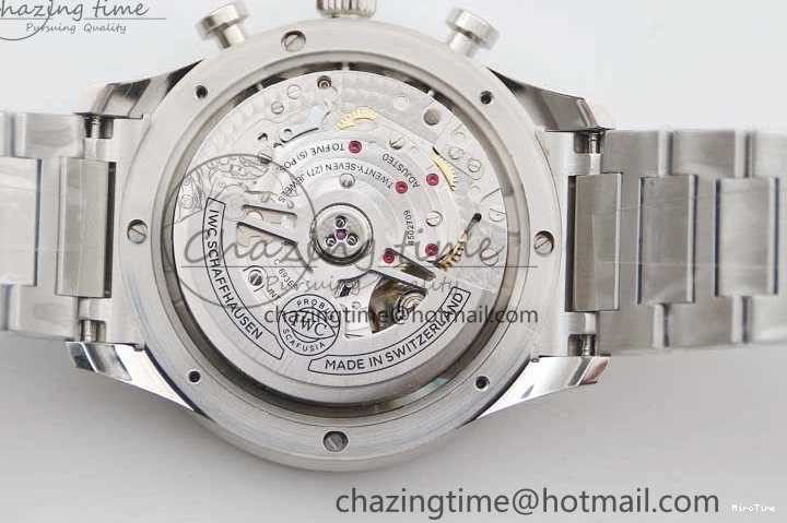 MIROTIME 0120 FastDry Portugieser Chronograph IW371615 ZF Best Edition Green Dial on SS Bracelet A7750 (Slim Movement) 7038